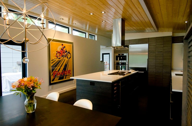 full kitchen in an ADU shed