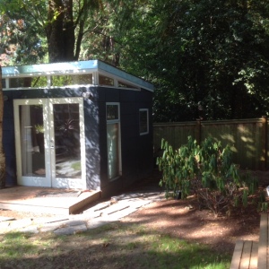 The couple's fourth shed will sit to the right of the guest suite. 