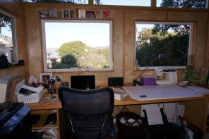 Fay Mark's Modern-Shed has a view of Richardson Bay in California.