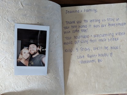Guests leave rave reviews at the Mallory Tiny Home