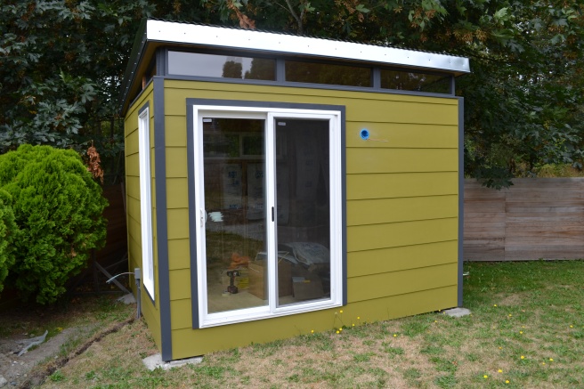 Tami and Peter's Modern-Shed in West Seattle is an 10' by 12' studio office.