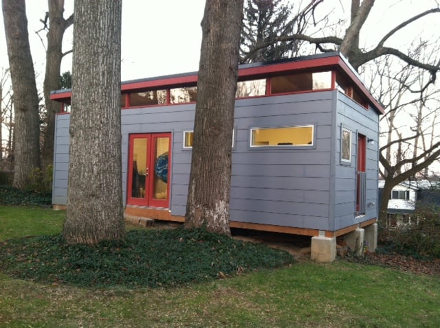 Andy Yoder uses his 14' by 30' Modern-Shed to create his innovative art sculptures.