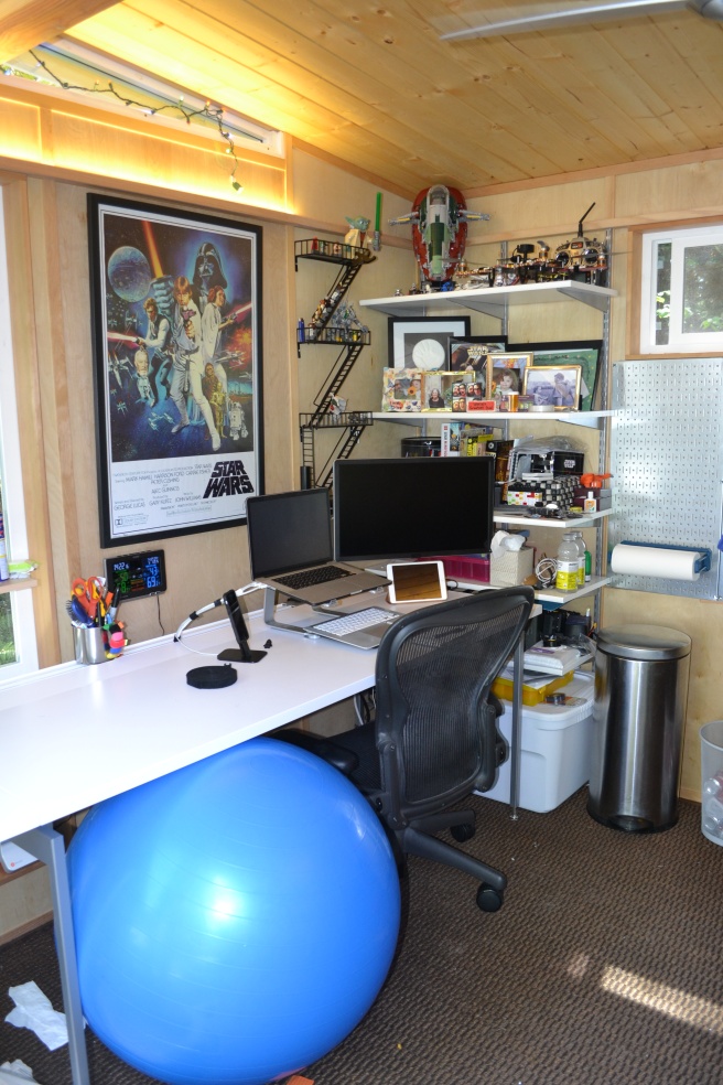 Charles' Modern-Shed is the perfect work space, with a little play thrown in.